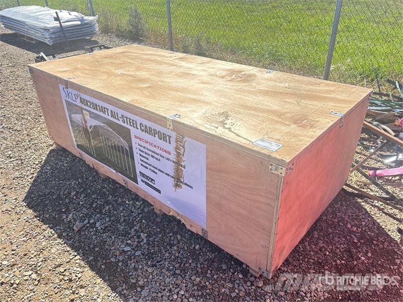  SKLP SK-SC40 20 ft x 40 ft All-Steel Carport (Unus المباني الإطار الصلب