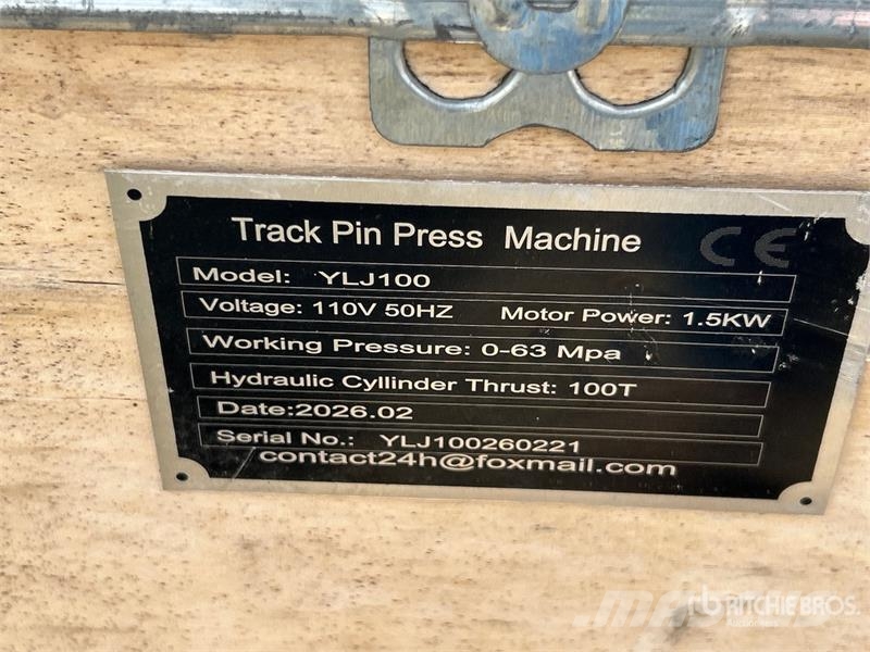 SKLP SK-YLJ100 Electric Hydraulic Track Pin Press Andre komponenter