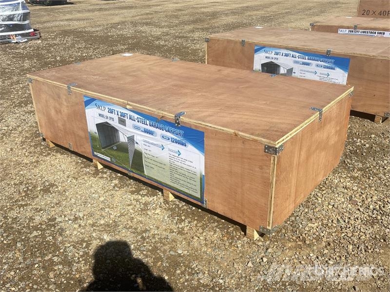 SKLP SK-ZP20 20 ft x 30 ft All-Steel Enclosed Carp Tērauda karkasa ēkas