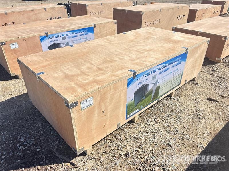 SKLP SK-ZP20 20 ft x 30 ft All-Steel Enclosed Carp Tērauda karkasa ēkas