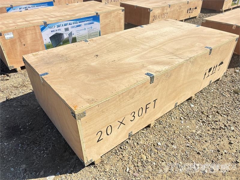 SKLP SK-ZP20 20 ft x 30 ft All-Steel Enclosed Carp Tērauda karkasa ēkas