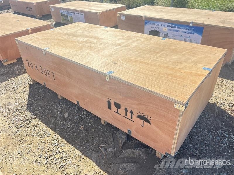 SKLP SK-ZP20 20 ft x 30 ft All-Steel Enclosed Carp Tērauda karkasa ēkas
