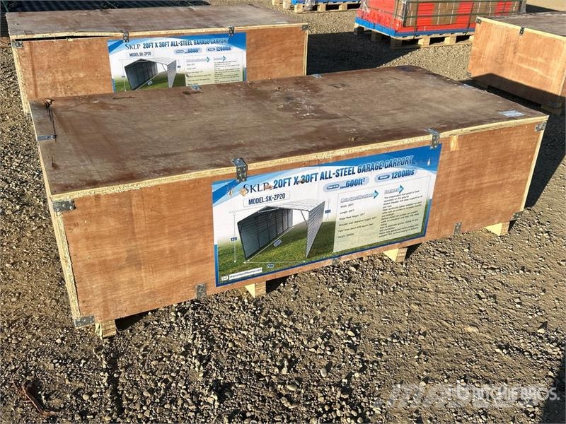  SKLP SK-ZP20 20 ft x 30 ft All-Steel Enclosed Carp المباني الإطار الصلب