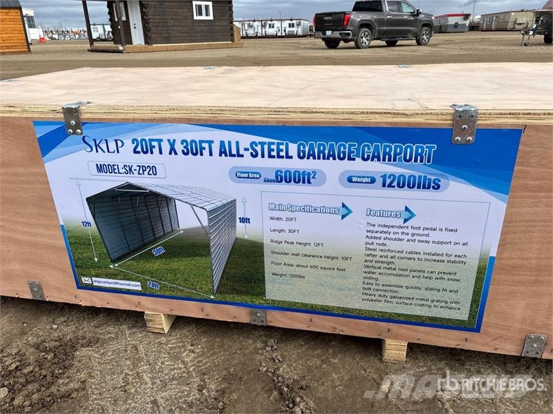 SKLP SK-ZP20 20 ft x 30 ft All-Steel Enclosed Carp Ατσάλινο πλαίσιο κτιρίων