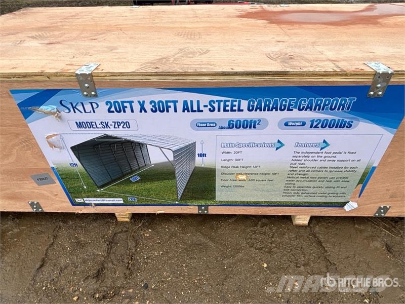SKLP SK-ZP20 20 ft x 30 ft All-Steel Enclosed Carp Acélszerkezetes épületek