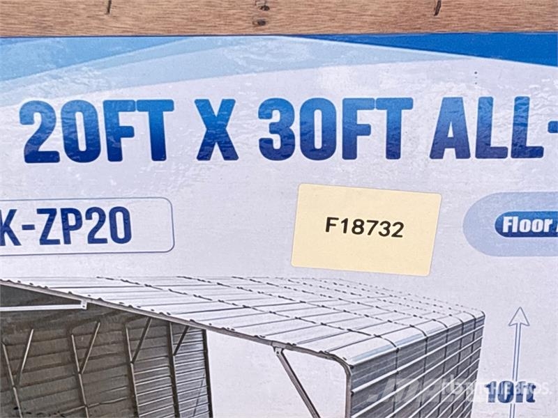 SKLP SK-ZP20 20 ft x 30 ft All-Steel Enclosed Carp Tērauda karkasa ēkas
