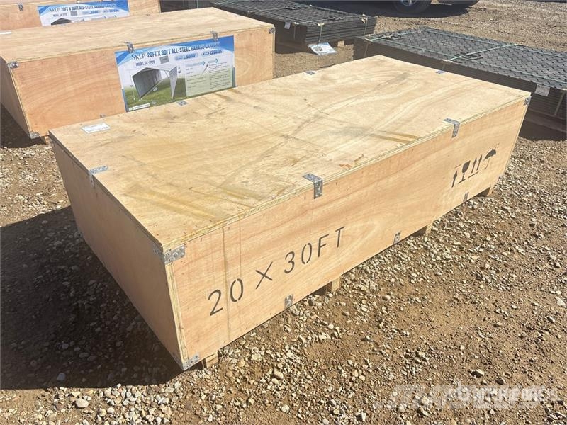 SKLP SK-ZP20 20 ft x 30 ft All-Steel Enclosed Carp Tērauda karkasa ēkas
