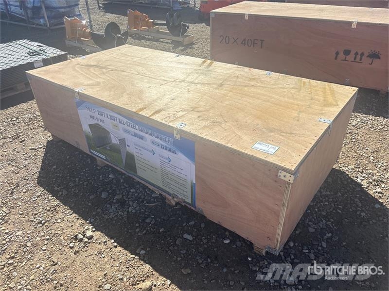 SKLP SK-ZP20 20 ft x 30 ft All-Steel Enclosed Carp Tērauda karkasa ēkas