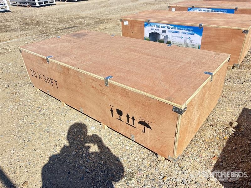 SKLP SK-ZP20 20 ft x 30 ft All-Steel Enclosed Carp Tērauda karkasa ēkas