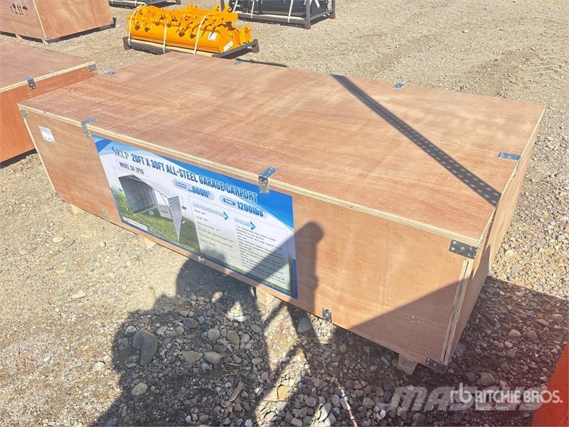 SKLP SK-ZP20 20 ft x 30 ft All-Steel Enclosed Carp Tērauda karkasa ēkas