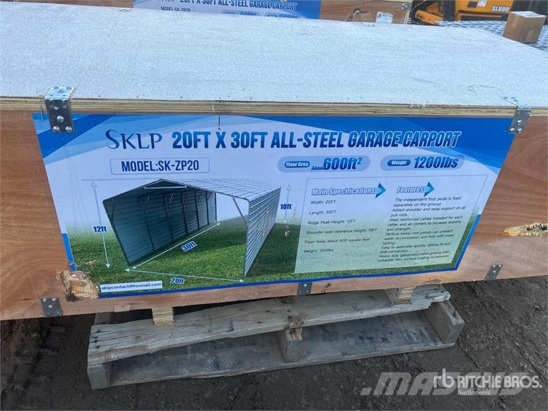  SKLP SK-ZP20 20 ft x 30 ft All-Steel Enclosed Carp Steel frame buildings