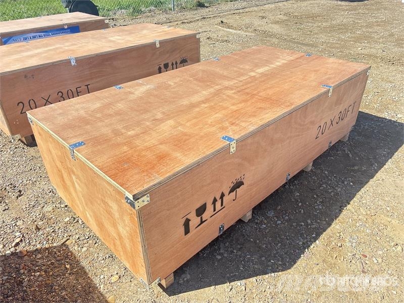 SKLP SK-ZP20 20 ft x 30 ft All-Steel Enclosed Carp Tērauda karkasa ēkas