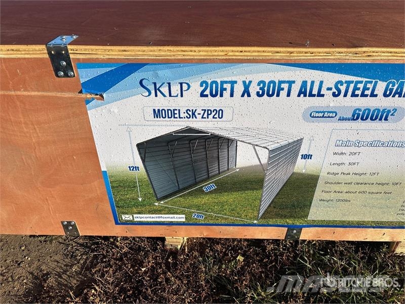 SKLP SK-ZP20 20 ft x 30 ft All-Steel Enclosed Carp Čelični okviri za građevine