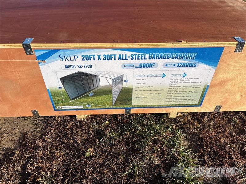 SKLP SK-ZP20 20 ft x 30 ft All-Steel Enclosed Carp Čelični okviri za građevine