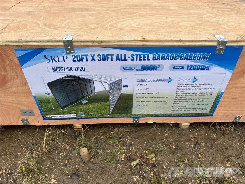  SKLP SK-ZP20 20 ft x 30 ft All-Steel Enclosed Carp Acélszerkezetes épületek