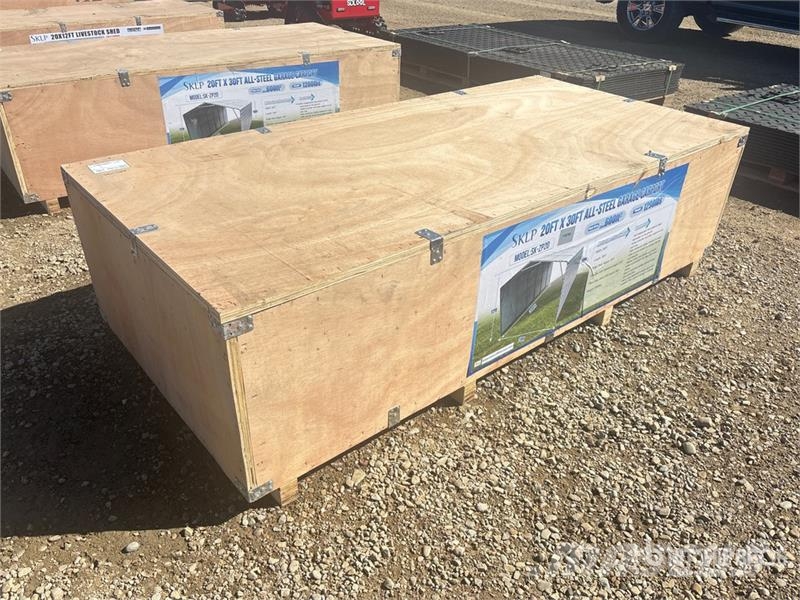 SKLP SK-ZP20 20 ft x 30 ft All-Steel Enclosed Carp Tērauda karkasa ēkas