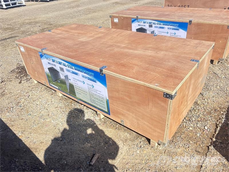SKLP SK-ZP20 20 ft x 30 ft All-Steel Enclosed Carp Tērauda karkasa ēkas