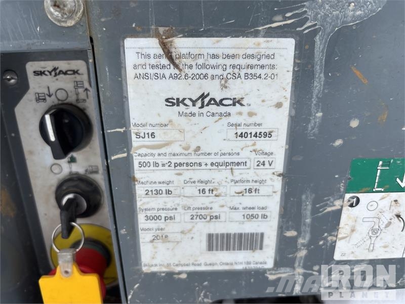 SkyJack SJ16 Personhissar och andra hissar