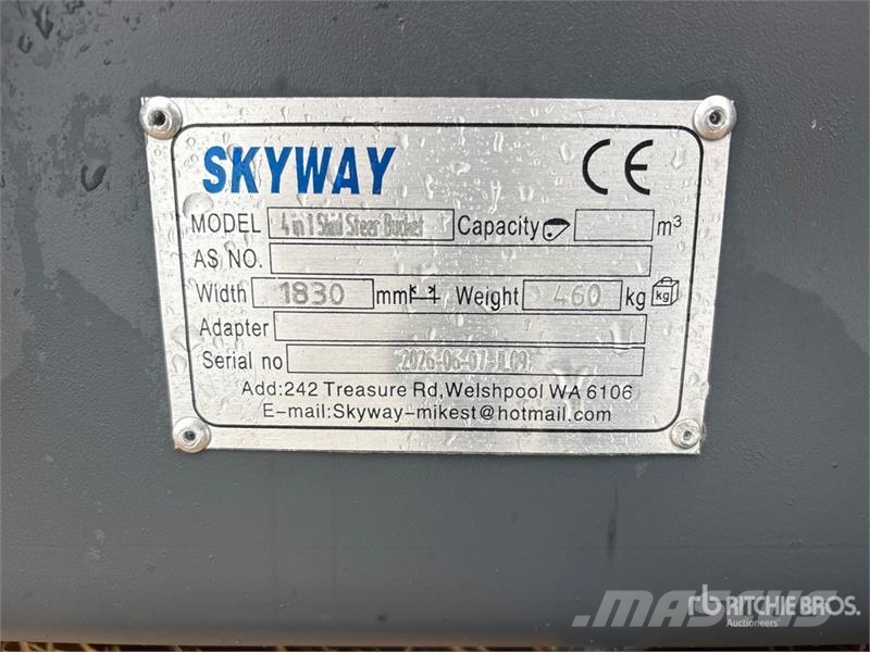 Skyway WBCT-4IN1 Multi-Purpose Skid Steer Bucket ( Buckets