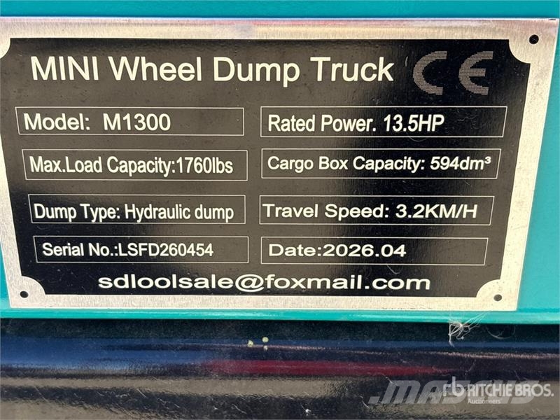 SL-M1300 Mini Gas Powered Mobile Dumper Väikekallurid
