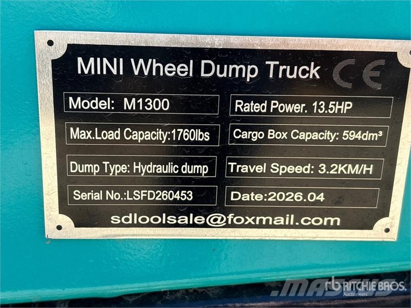 SL-M1300 Mini Gas Powered Mobile Dumper Väikekallurid