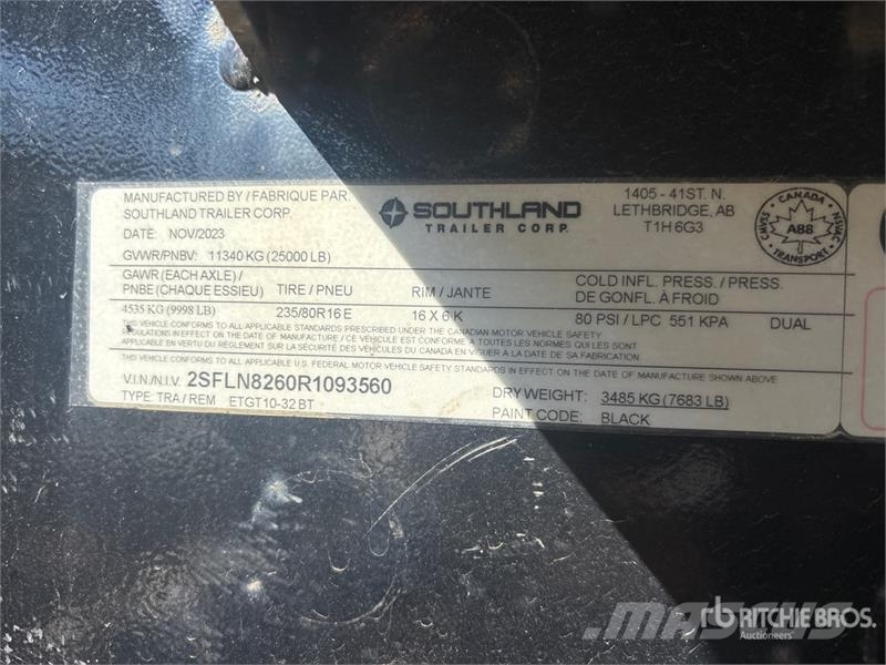 Southland 37 ft T/A Gooseneck Equipment Trailer Maschinetransporter