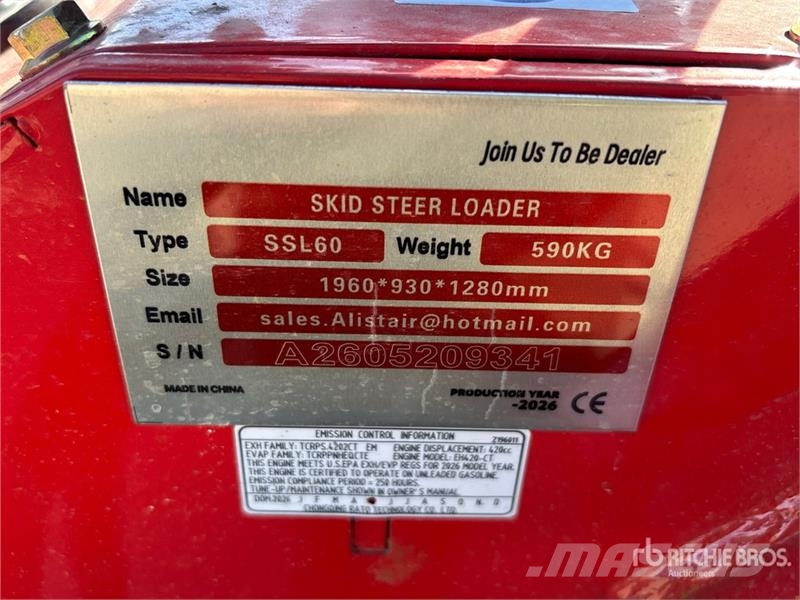 SSL60-RED Mini Compact Track Loader (Unused) Skid steer loderler