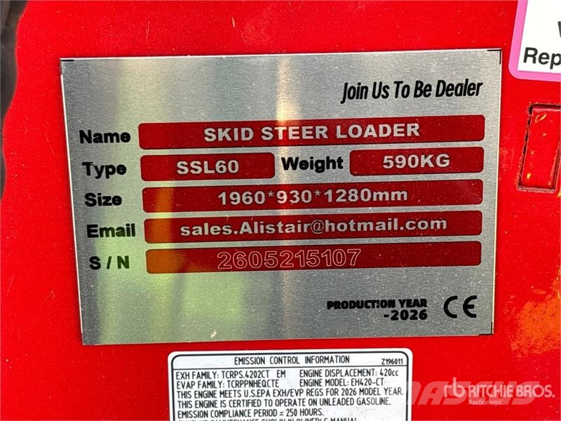  SSL60-RED Mini Compact Track Loader (Unused) Kompaktlastere