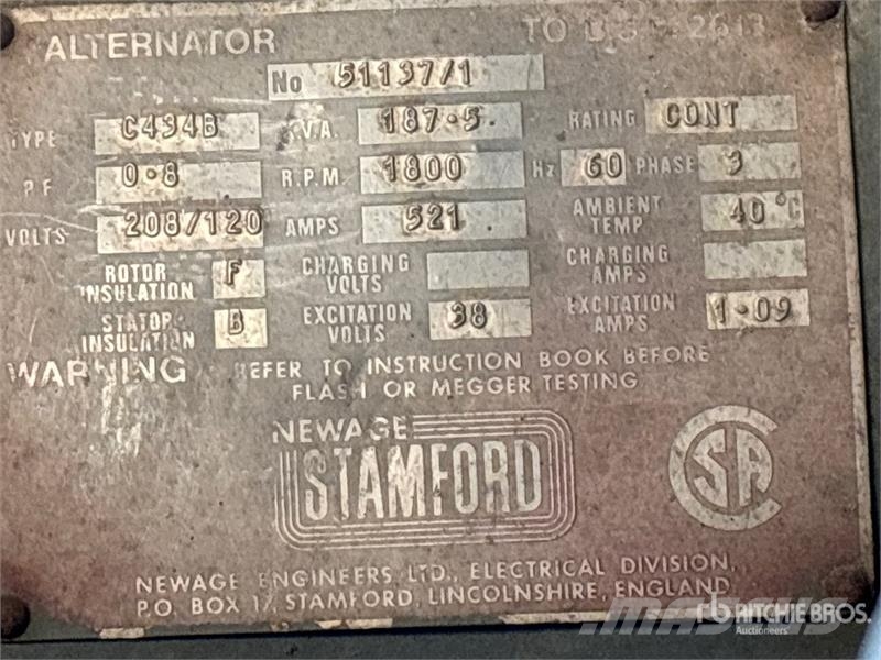Stamford C434B 187.5 kVA Skid-Mounted Generator Set مولدات ديزل