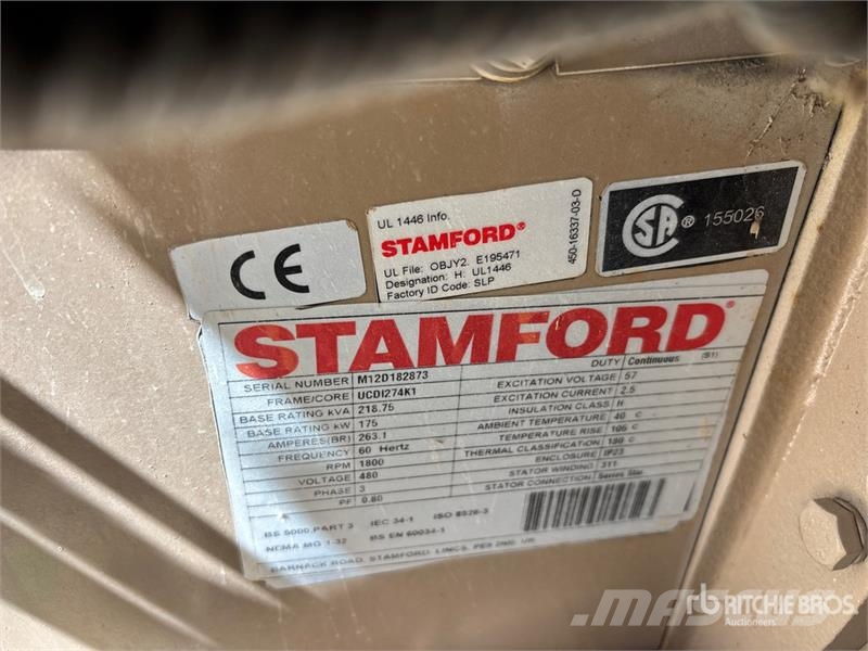 Stamford UCDI274K1 175 kW Skid-Mounted Enclosed Generator S مولدات ديزل