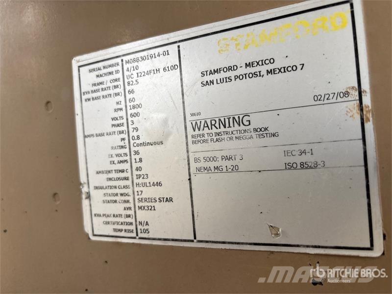 Stamford UCI224F1H 610D 66 kW Mobile Generator Set (Inopera Дизельные генераторы