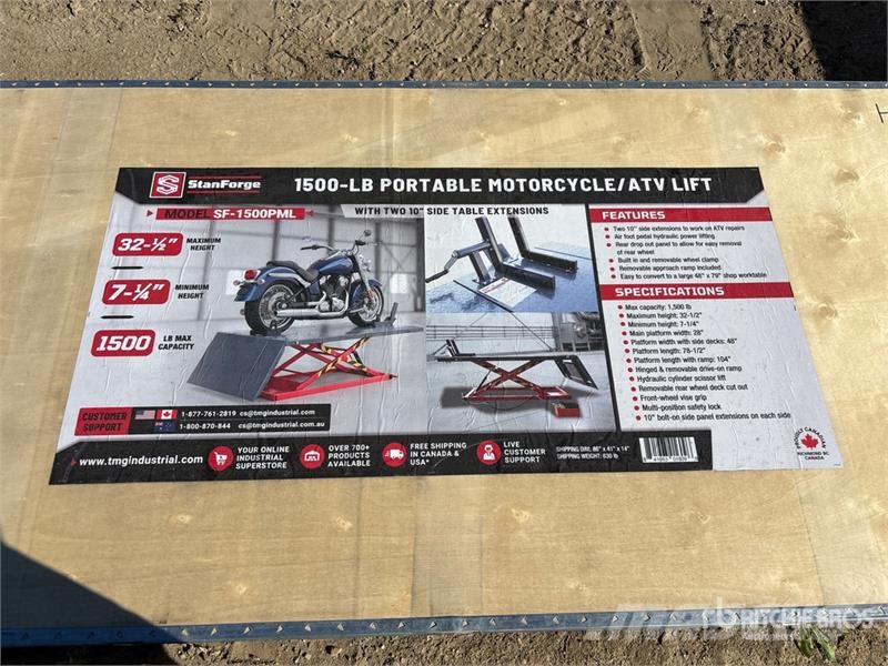 StanForge 1500PML 1500 lb Motorcycle Lift (Unused) Ďalšie komponenty