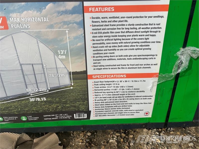 StanForge GH3040 30 ft x 40 ft Tunnel Greenhouse ( Andre komponenter