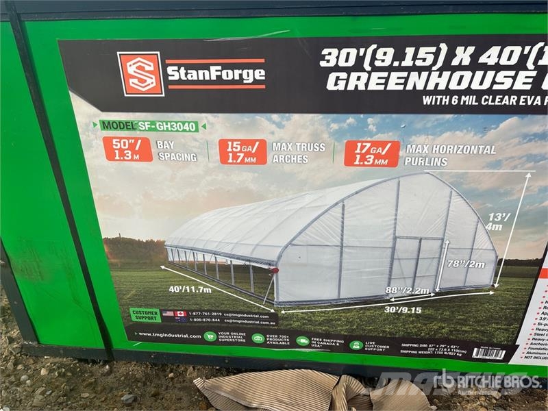 StanForge GH3040 30 ft x 40 ft Tunnel Greenhouse ( Andre komponenter