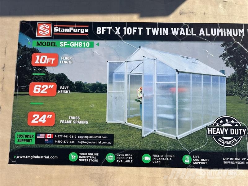 StanForge GH810 8 ft x 10 ft Aluminum Twin Wall Gr Andre komponenter