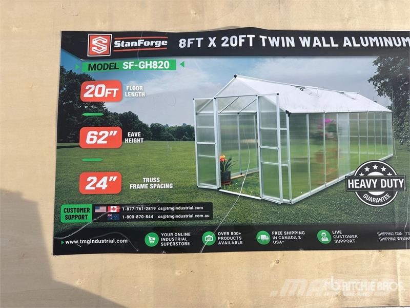  StanForge GH820 8 ft x 20 ft Aluminum Twin Wall Gr Andre komponenter