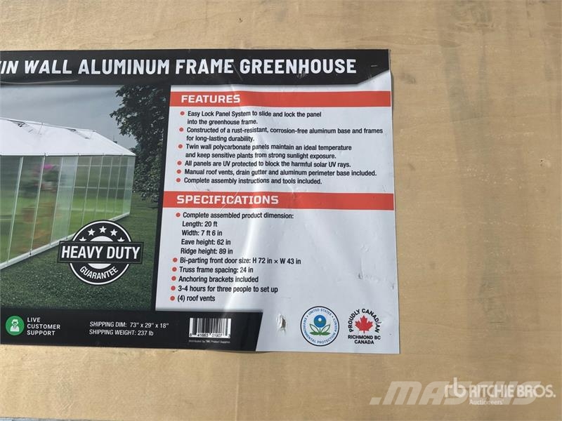  StanForge GH820 8 ft x 20 ft Aluminum Twin Wall Gr مكونات أخرى