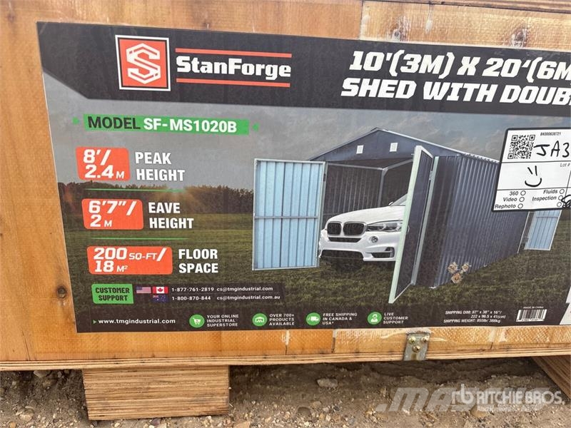 StanForge MS1020B 10 ft x 20 ft Metal Garage Shed Stahlrahmenaufbauten