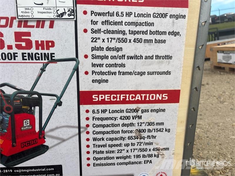 StanForge PC90 3400 lb Vibratory Plate Compactor ( دكاكات أفقية