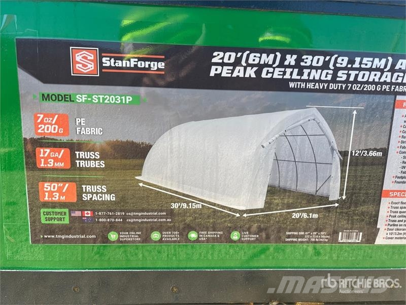 StanForge ST2031P 20 ft x 30 ft Arch Wall Peak Cei Stålrammer