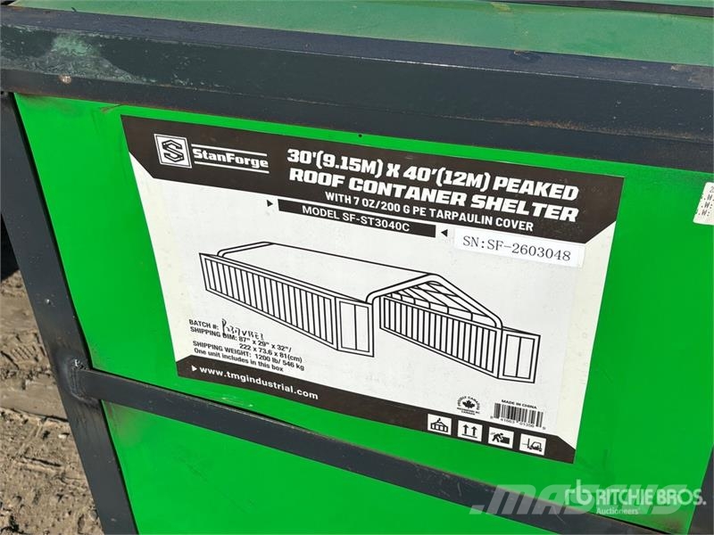StanForge ST3040C 30 ft x 40 ft Peaked Roof Contai Строителство - Други