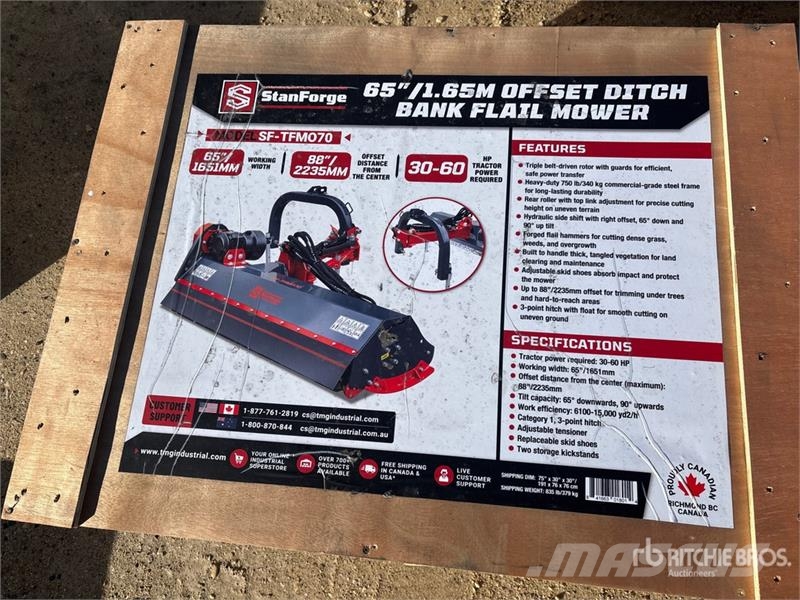 StanForge TFMO70 65 ft 3-Point Offset Ditch Bank F Mowers