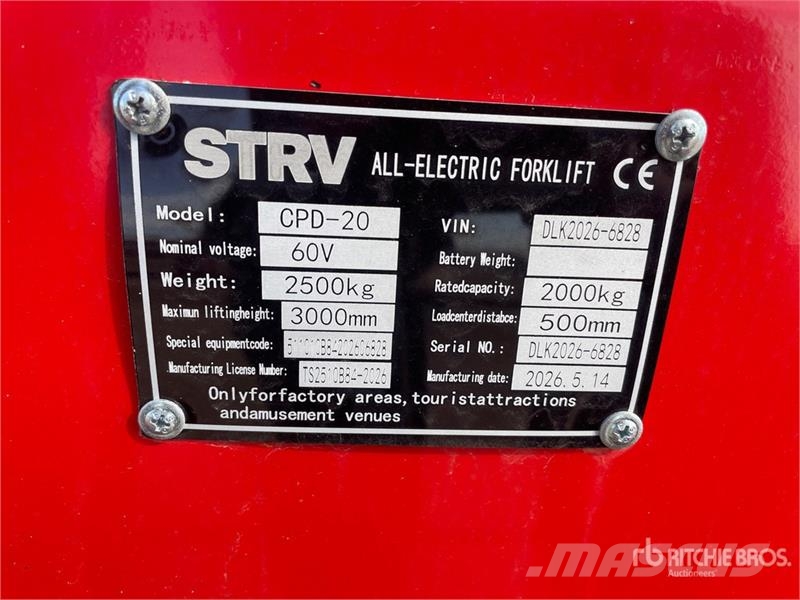  STARVOX CPD-20 4400 lb Electric Forklift (Unused) Electric forklifts