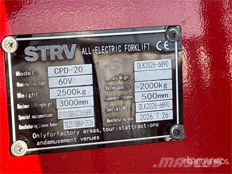 STARVOX CPD-20 4400 lb Electric Forklift (Unused) Chariots élévateurs électriques