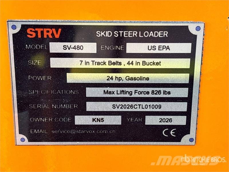 STARVOX SV-480 Mini Compact Track Loader (Unused) スキッドステアローダー