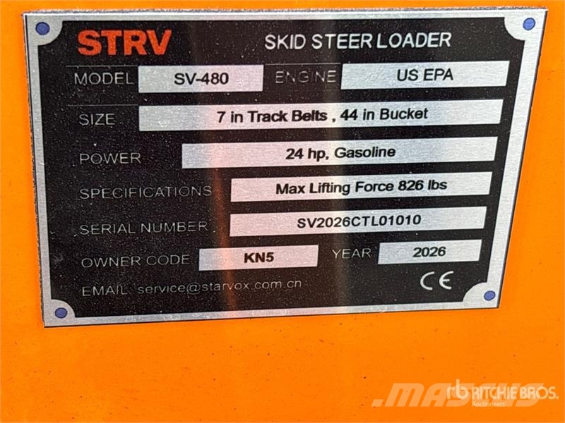 STARVOX SV-480 Mini Compact Track Loader (Unused) スキッドステアローダー
