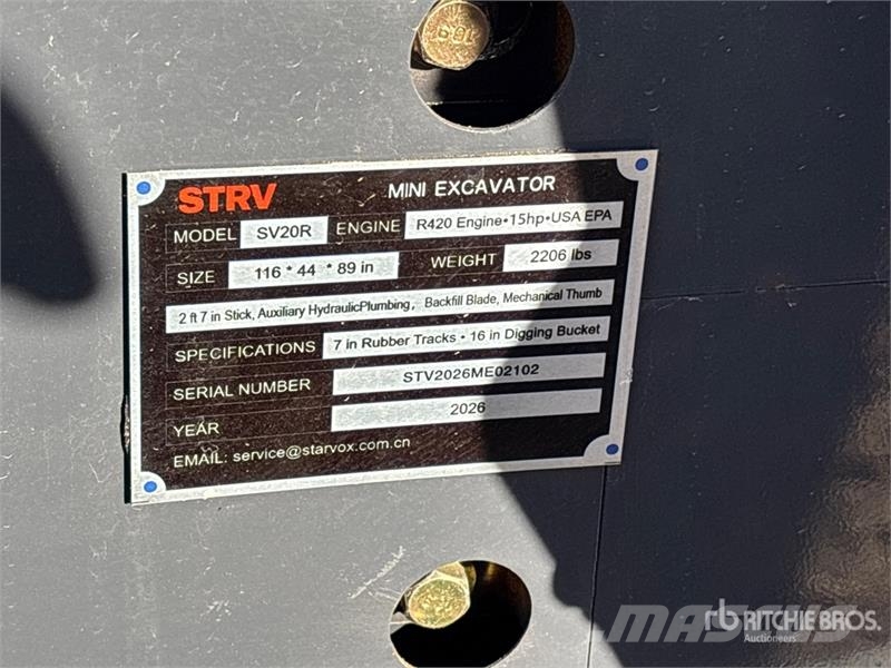 STARVOX SV20R Mini Excavator (Unused) Minibagger < 7t