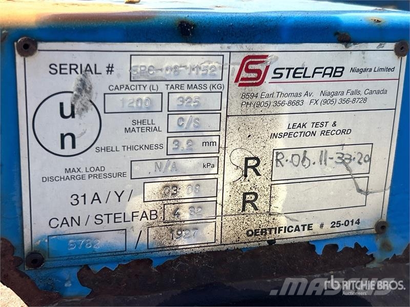  Stelfab 1200 L Steel Fuel Tank Depósitos de combustible y aditivos