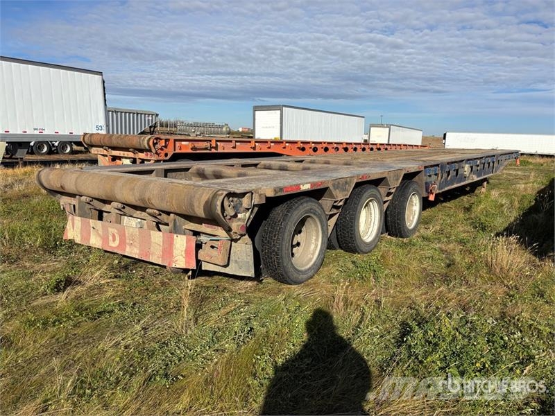 Stellar 53 ft 24-Wheel Flatbed Oilfield Trailer Processing Equipment