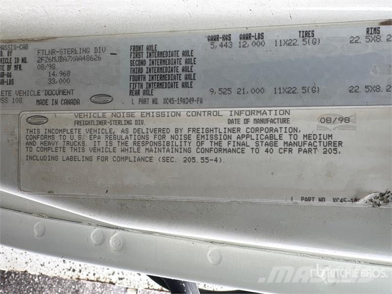Sterling L8513 4x2 Service Truck Kommunalt / generelt kjøretøy